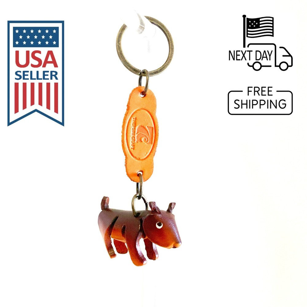 Bull Terrier Handmade Leather Keyring