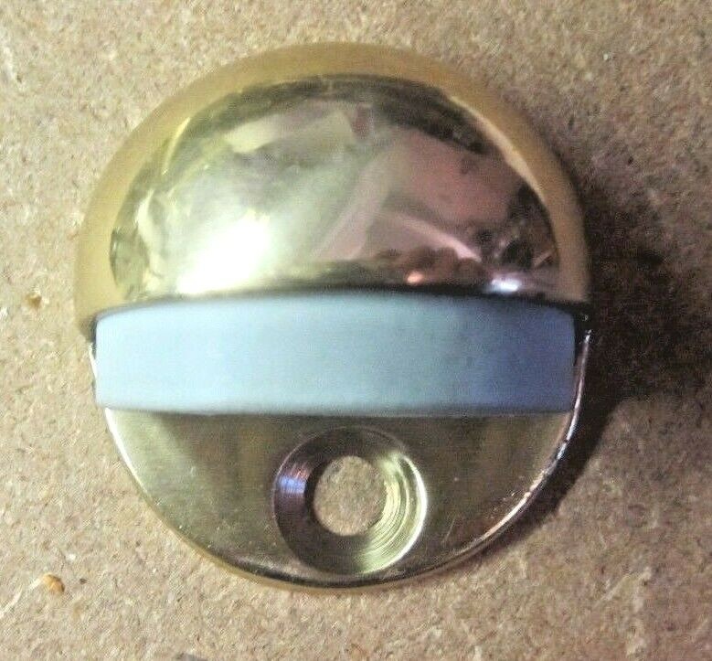 Belwith Door Stop Dome Bumper 890204-03 Floor Mount Solid Bright Polished Brass