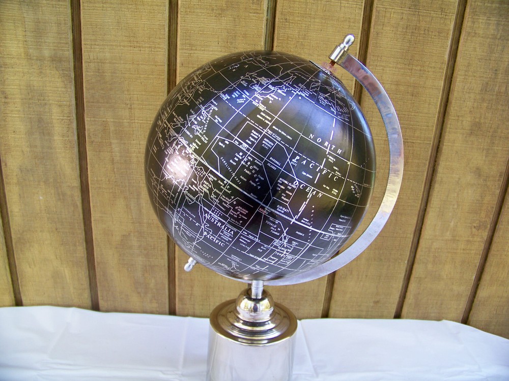 World Globe Metal Base Table Top Decorative Desk Decor Tabletop Display