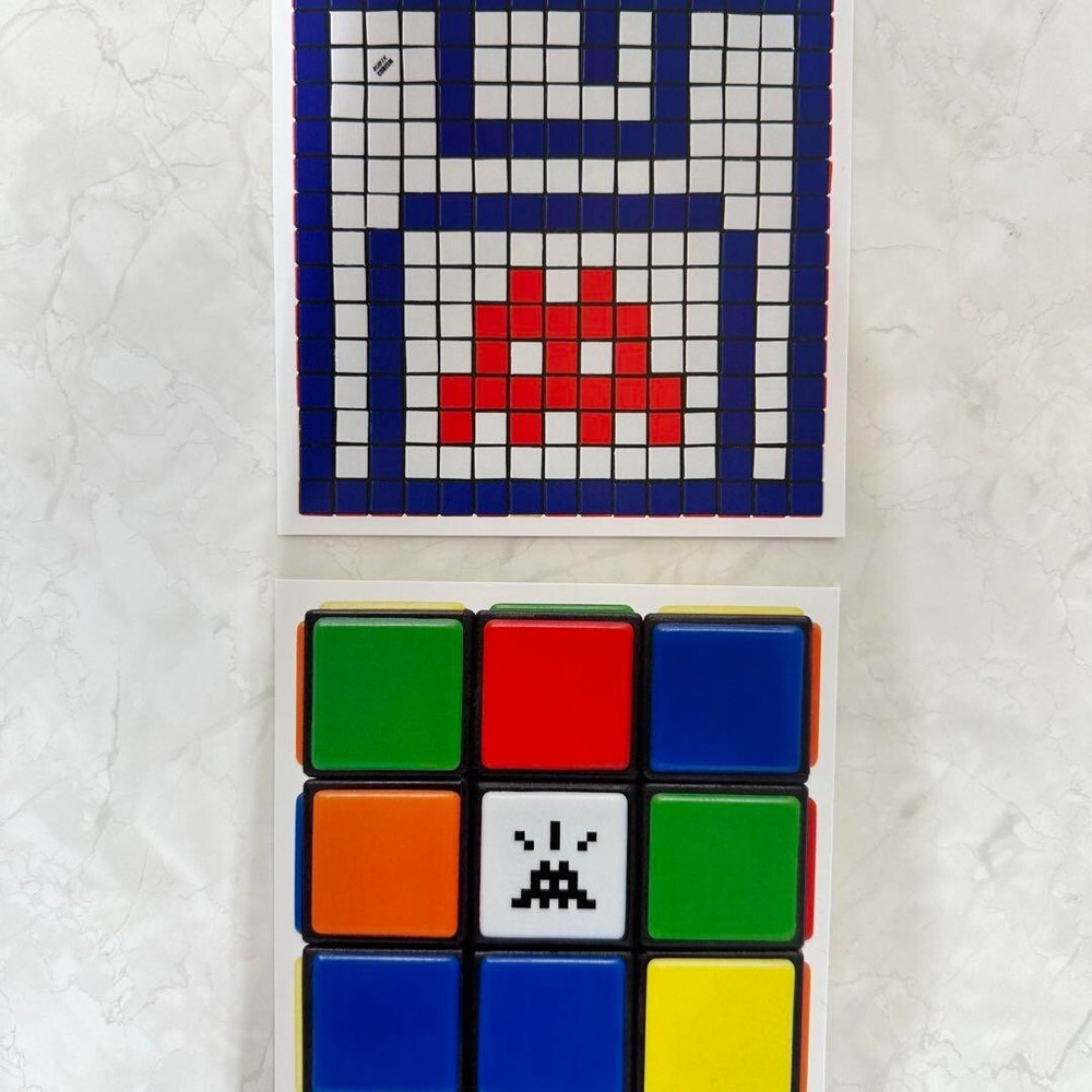 INVADER 2022 Exhibition Postcard Square & Rectangular Set of 10