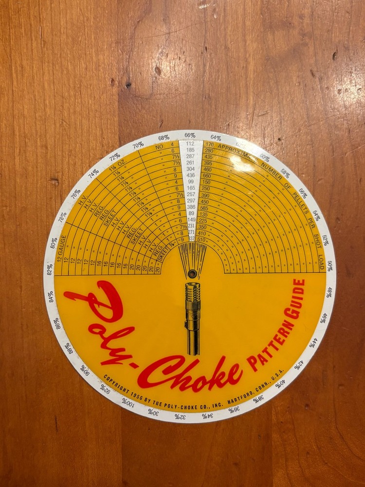 1956 Poly Choke Pattern Guide Plastic Disc Wheel Tool Vintage