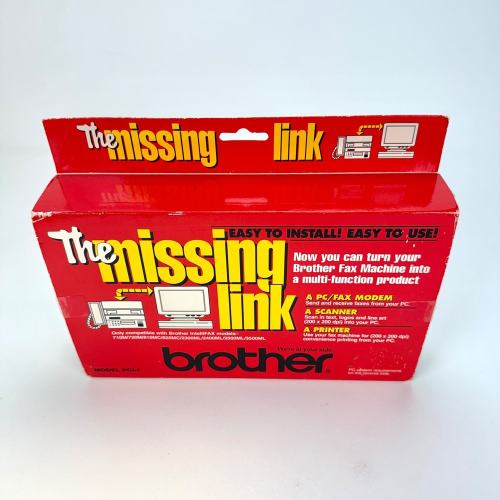 Brother The Missing Link PCI-1 Modem Scanner & Printer Vintage Computing