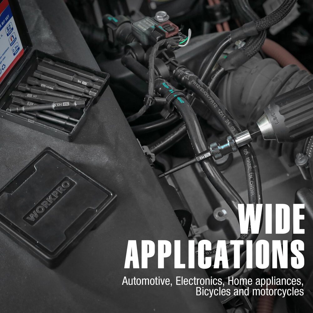 WORKPRO 20-Piece Hex Head Allen Wrench Drill Bit Set, New