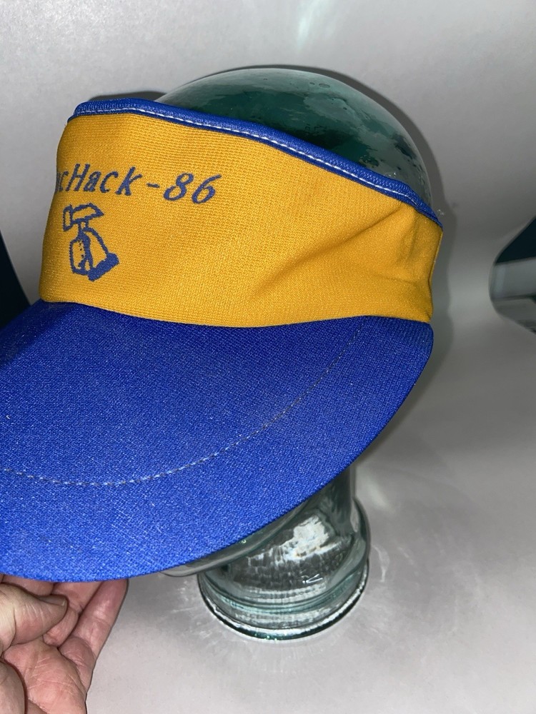 Vintage MacHack-86 Sun Visor Mac Computers Computer Repair Pc Promo