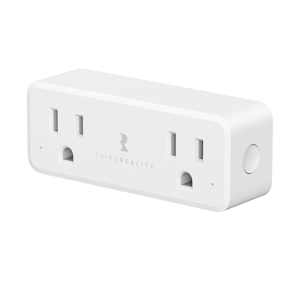 Smart Dual Plug 1 Pack Zigbee 2-in-1 Smart Outlet with Independ.