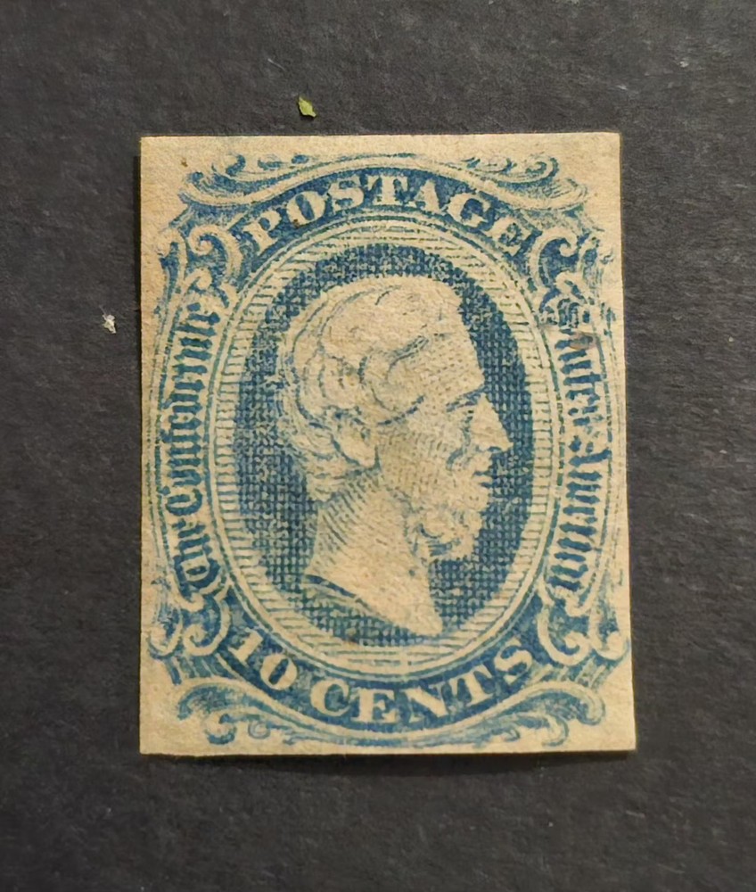 Confederate States #11c 10c Davis BLUE