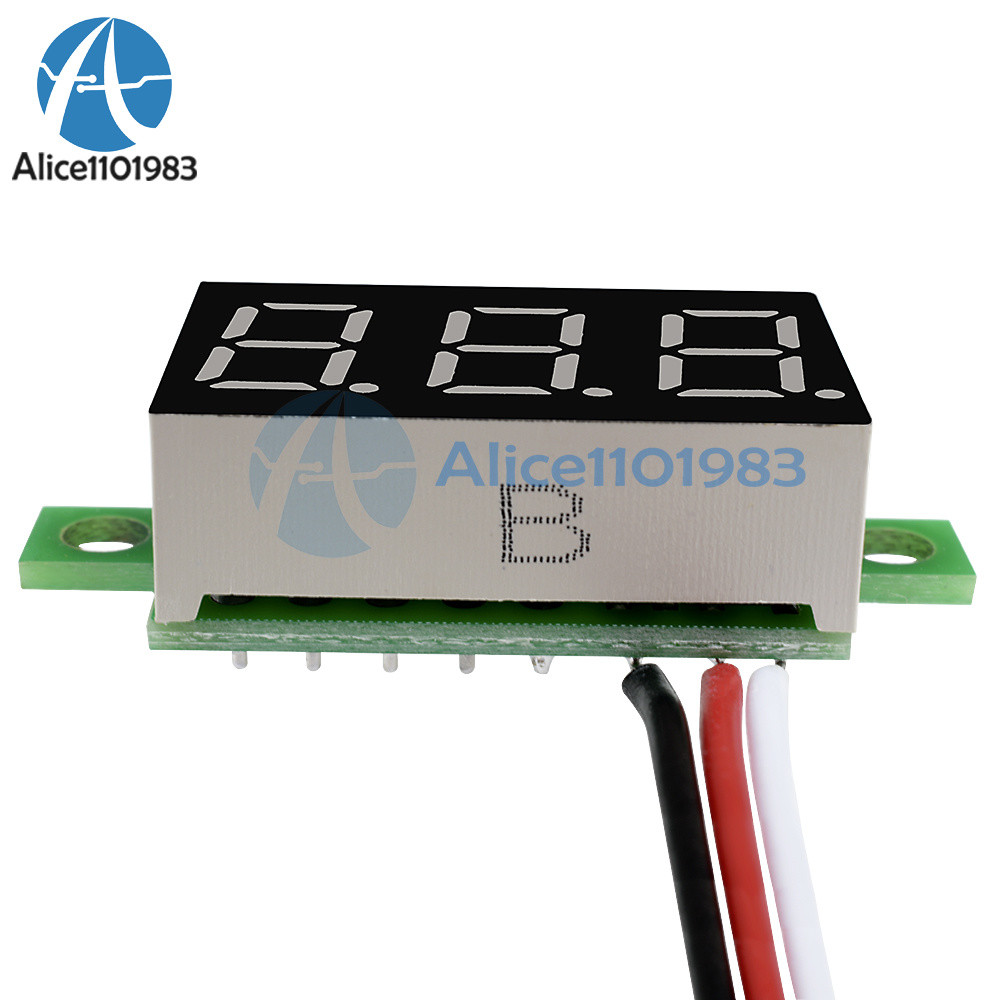 DC 0-30V 3 Wires 0.36 inch LED Panel Voltage Meter 3-Digital Display Voltmeter