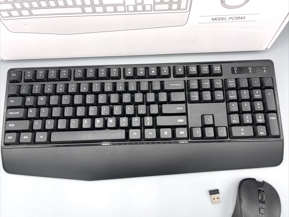 Wireless Keyboard and Mouse Combo, 2.4Ghz Black