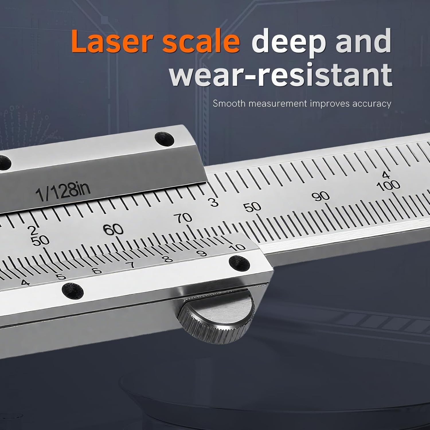 6-Inch/150Mm Vernier Caliper Measuring Tool, Fractional Calipers, High-Hardness