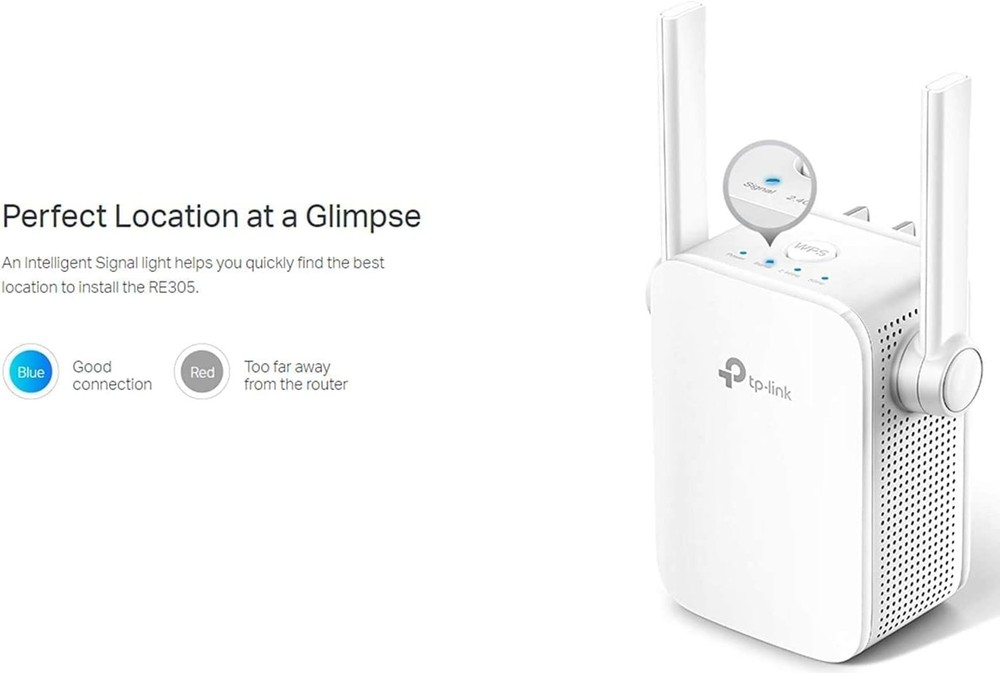 Compact 1200Mbps WiFi Extender - Easy Setup with Kasa App & Alexa Support