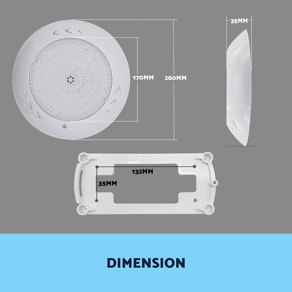 NEW LED Light 12V RGB Remote Control Memory Function Resin Filled Swimming Pool