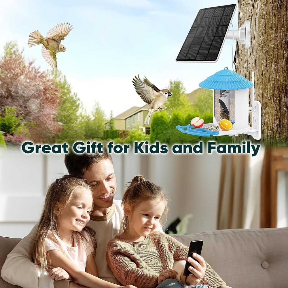 Durable 3W Solar Panel with Type-C Compatibility - Easy Install for Bird Feeders