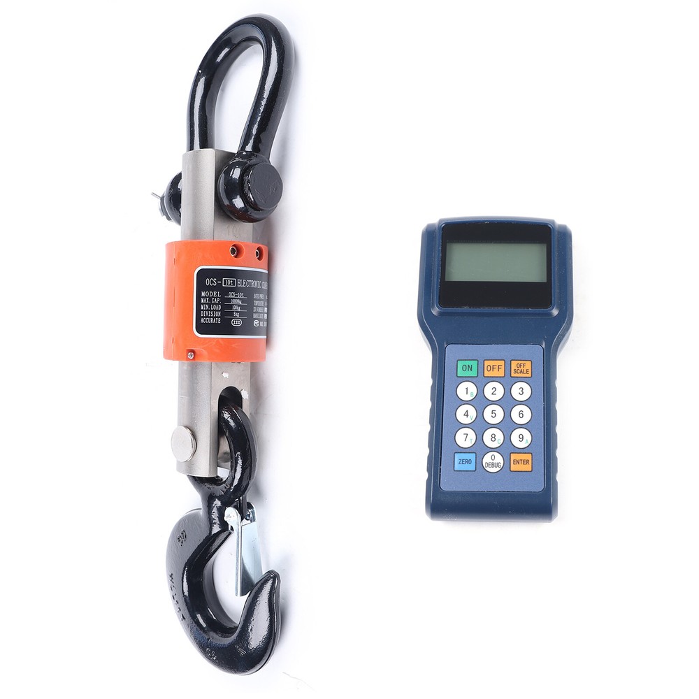 10T Wireless Remote Digital Electronic Hanging Crane Scale with Handheld Meter