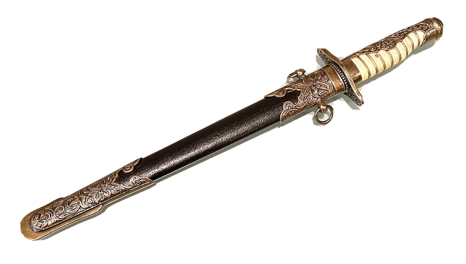 Vintage Unused Spain Quality Repro Japan WW2 Officer Tanto Daggef Knife Scabbard