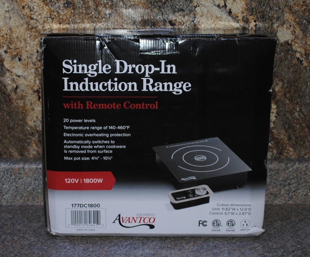 Avantco 177DC1800 Single Drop-In Induction Range with Remote Control