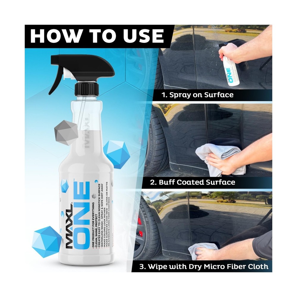 MAXLONE ™ Car Spray with Triphene® Technology, Quick Spray & Wipe All