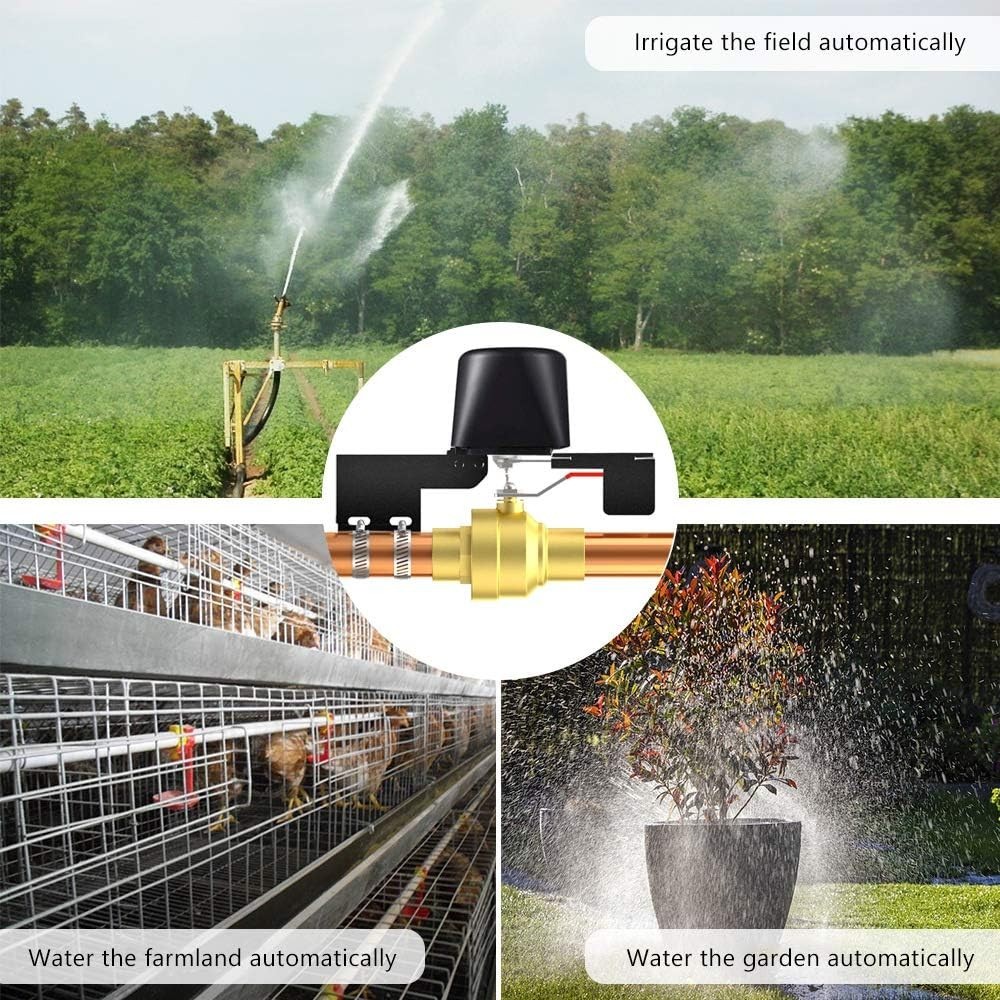 Compact Smart Water Valve with Remote Control - Compatible with iOS/Android