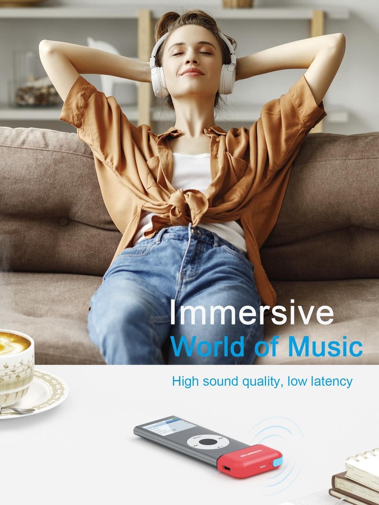 Bluetooth Transmitter Wireless Audio Adapter for Nintendo Switch Lite 3.5mm Jack