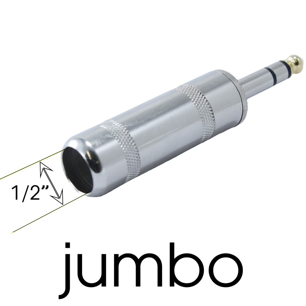 1/4 TRS STEREO Insert BALANCED Tip Ring Sleeve Audio connector plug JUMBO jack