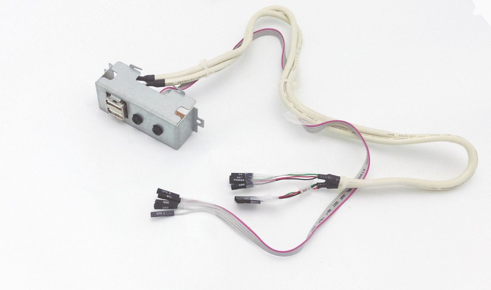 New PC Tower Case Front Panel MIC/Audio Out, 2x USB Ports PCB Connectors/Cable
