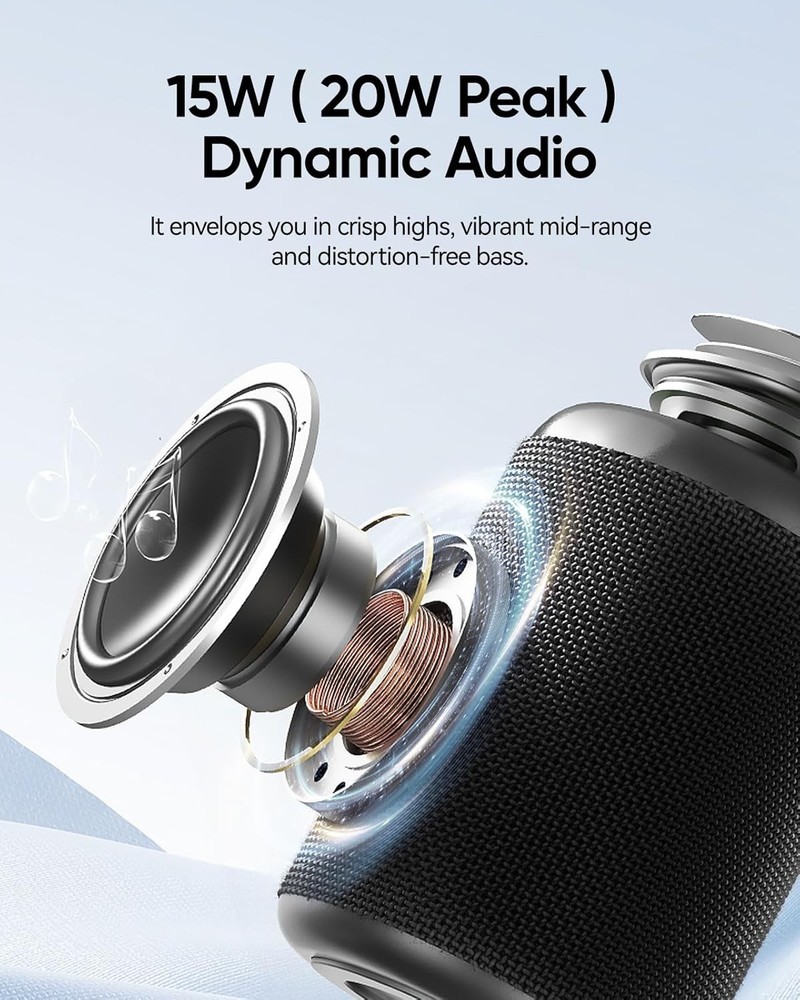 Portable Bluetooth Speaker with Lights, Stocking Stuffers, Powerful Crystal