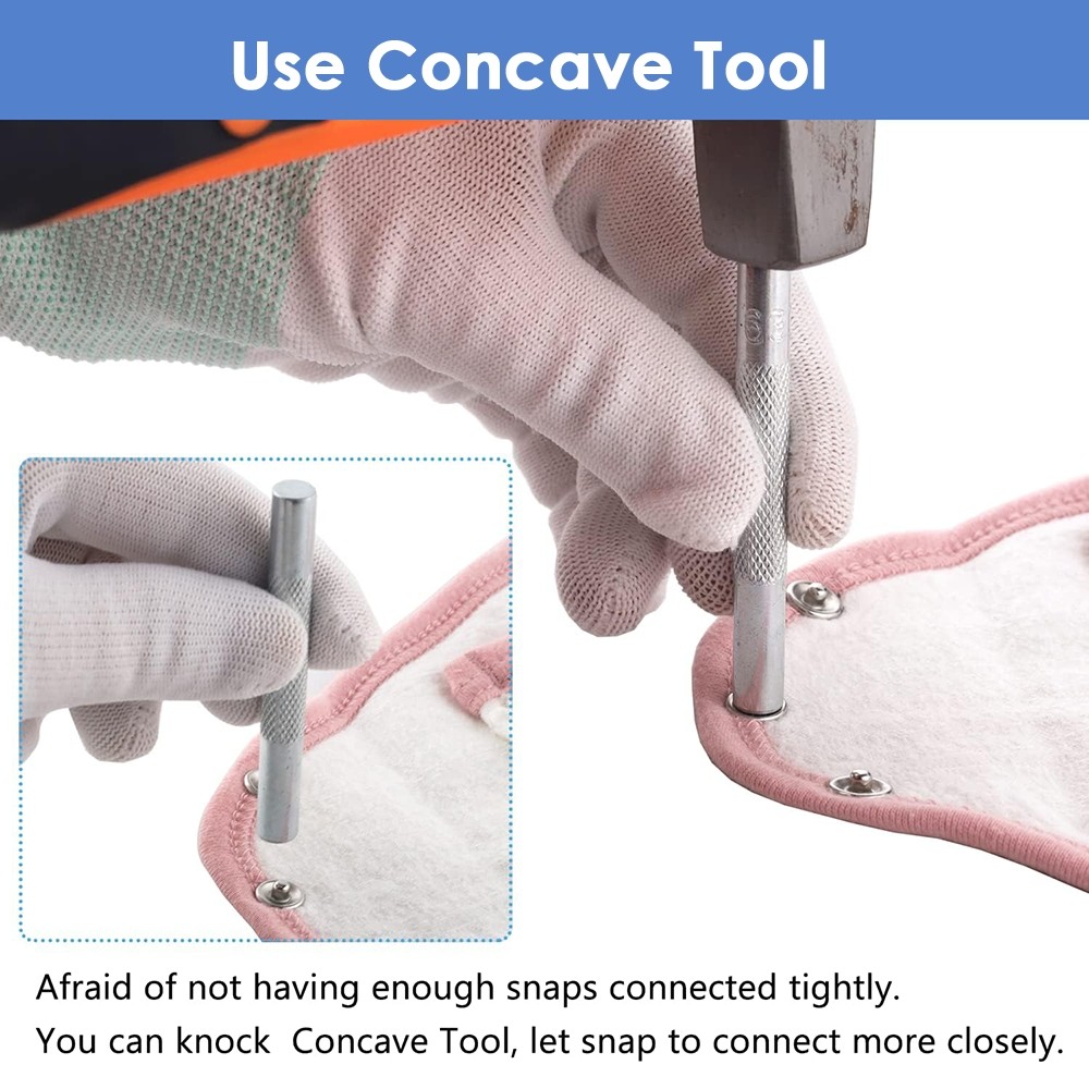 200 Sets Metal Snap Button Kit with Fastener Plier - Sturdy 5-Claw Buckle Tool