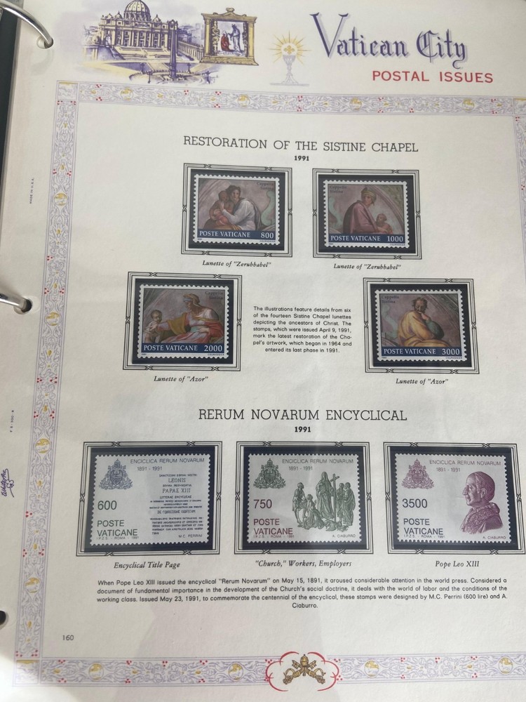 Joystamp: Awesome White Ace Vatican City Album Pages Mint Never Hinged