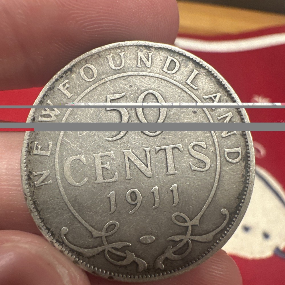 1911 Canada Newfoundland 50 Cent Coin