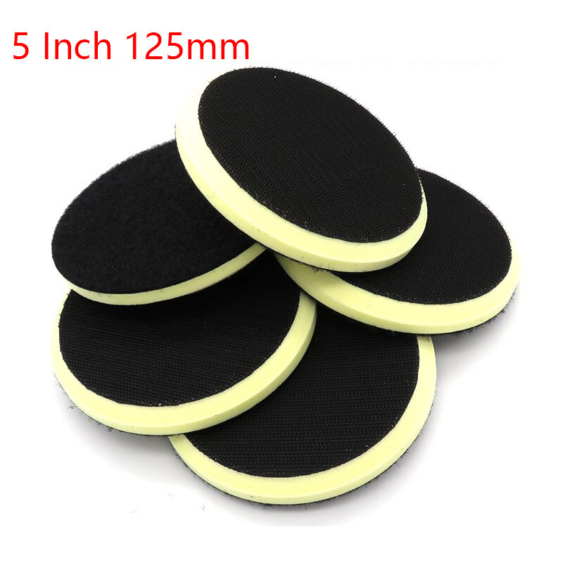 5" PU Foam Chamfering Sponge Interface Pad Hook & Loop Polishing Buffing Backing