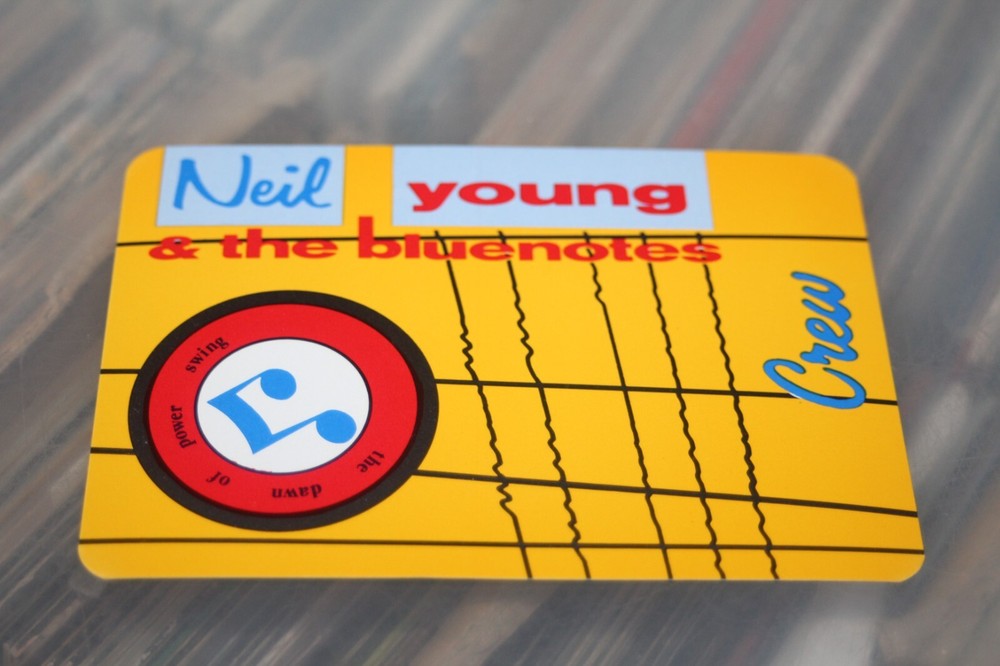 Neil Young  - Backstage Pass inlay card  - FREE POSTAGE