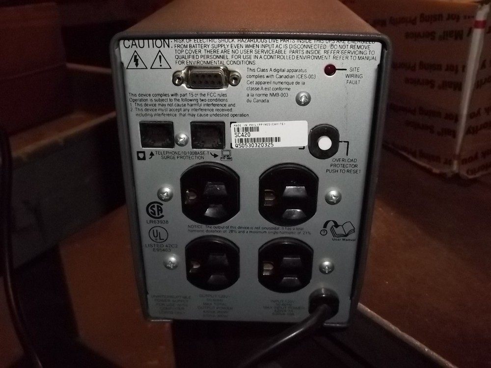 APC UPS SC420 SMART POWER SUPPLY (W11)