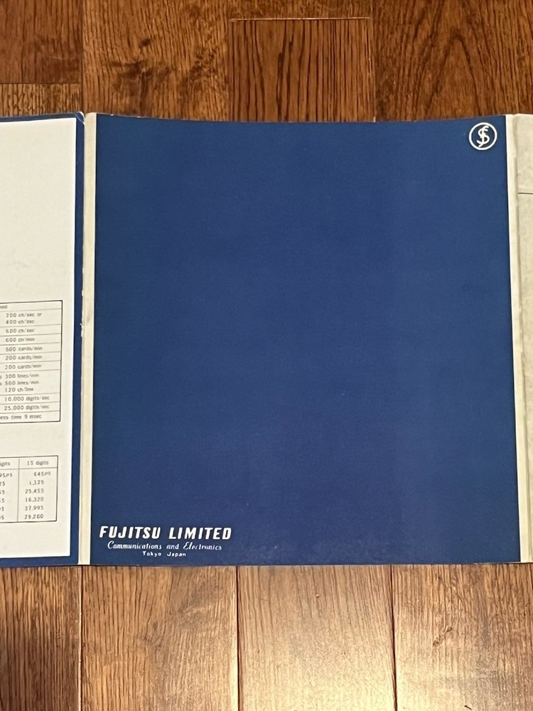 FACOM 231 FUJITSU AUTOMATIC COMPUTER DATA PROCESSING SYSTEM TOKYO JAPAN BROCHURE