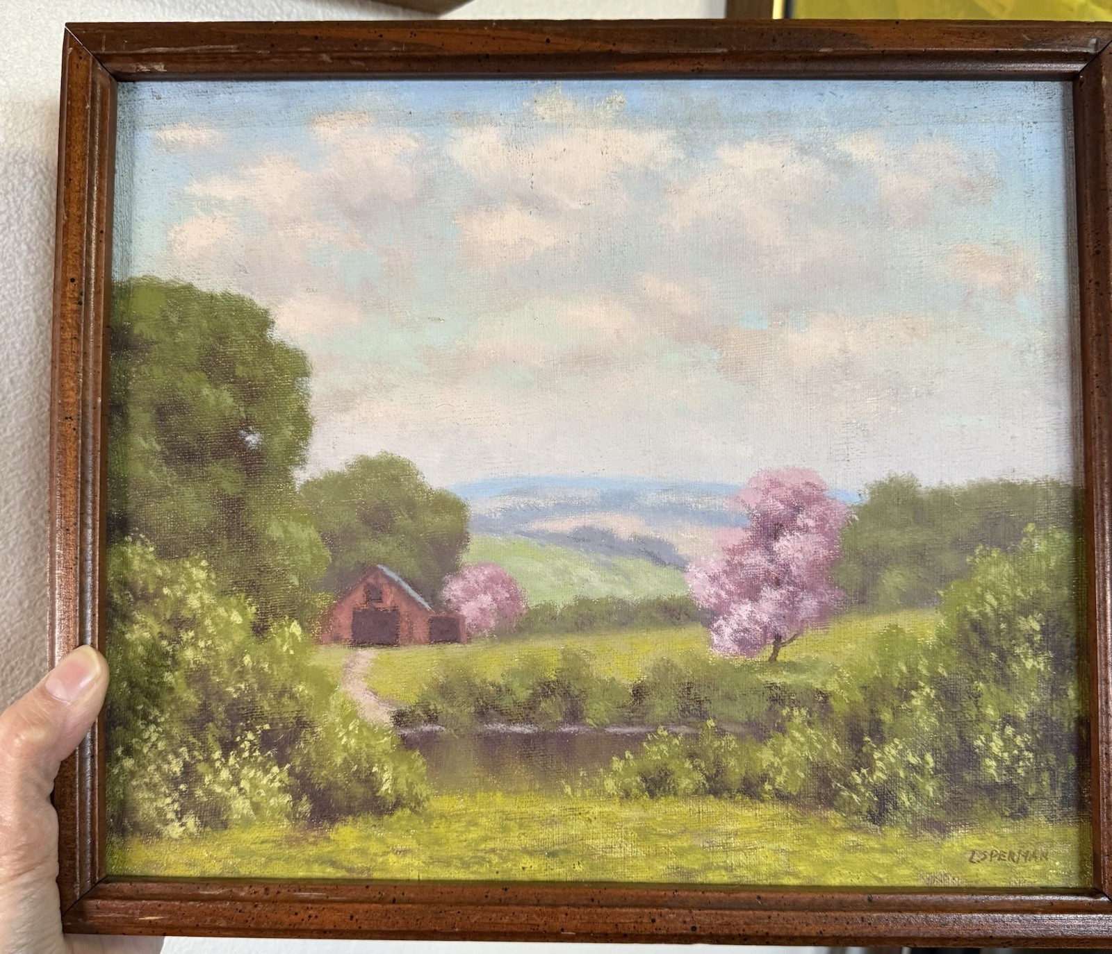 Circa 1920 Oil Painting L Sperman Listed American 20th Century