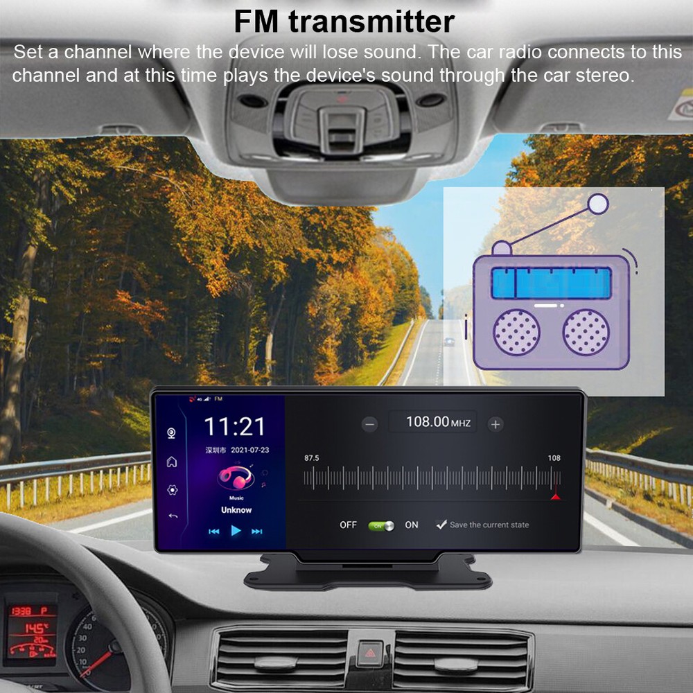 Car Dash Cam Video Recorder 10" Android 8.1 dashboard camera 4G WIFI Bluetooth