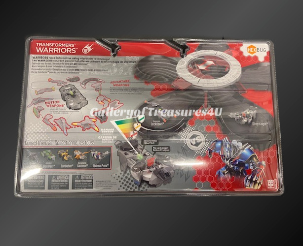 HexBug Transformers Warriors Battle Stadium Lockdown v Silver Knight Robot Bug