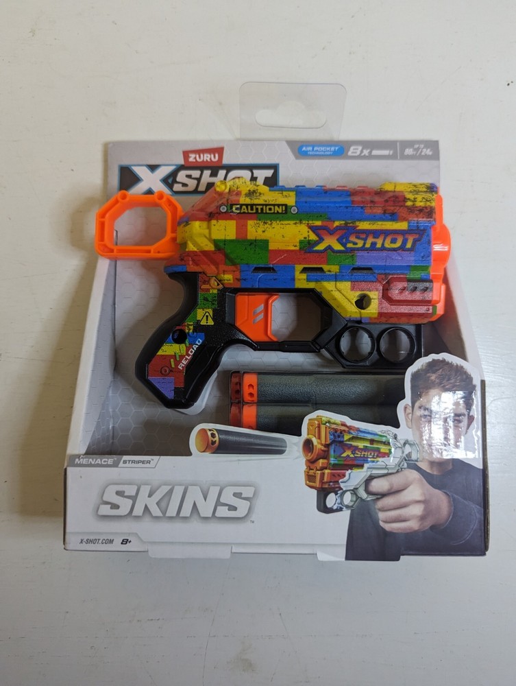 X-Shot SKINS Caution Blaster NIB