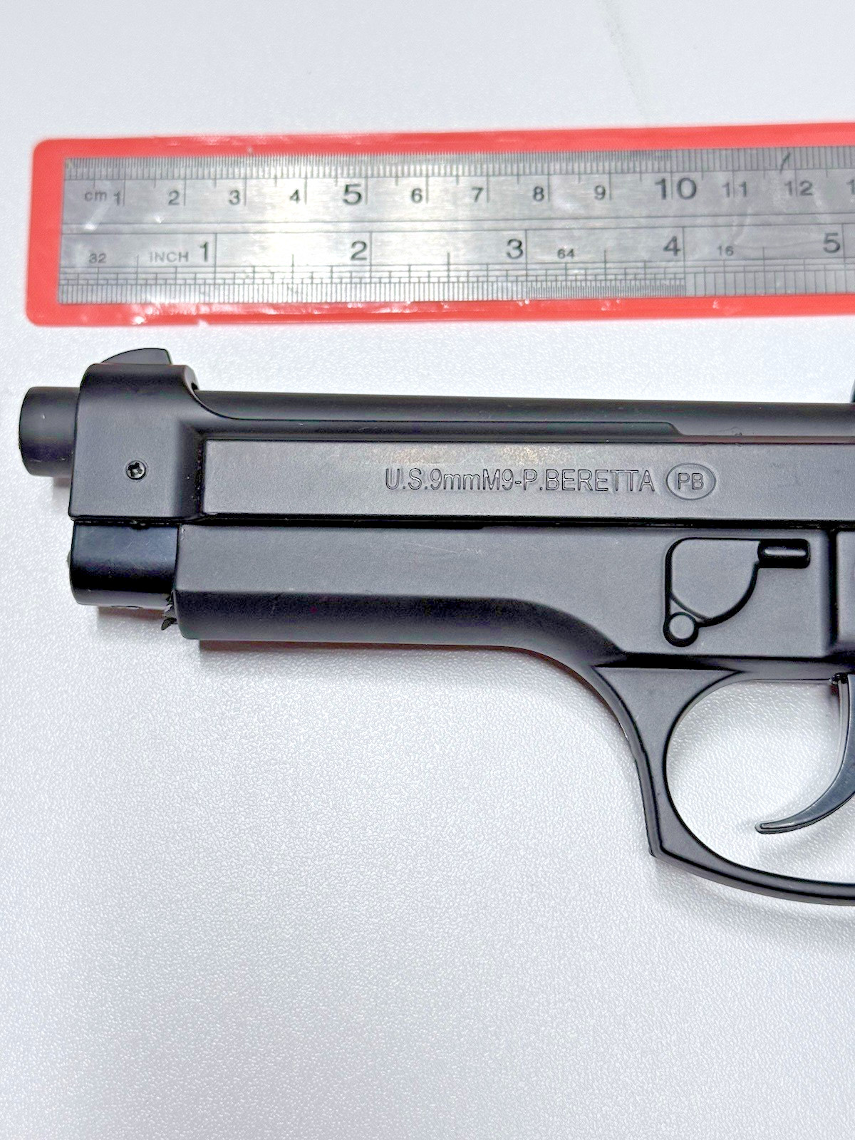 9mm M9 Beretta Jet Black Slide Action Gun Pistol Jet Torch Lighter USA 1:1 Big