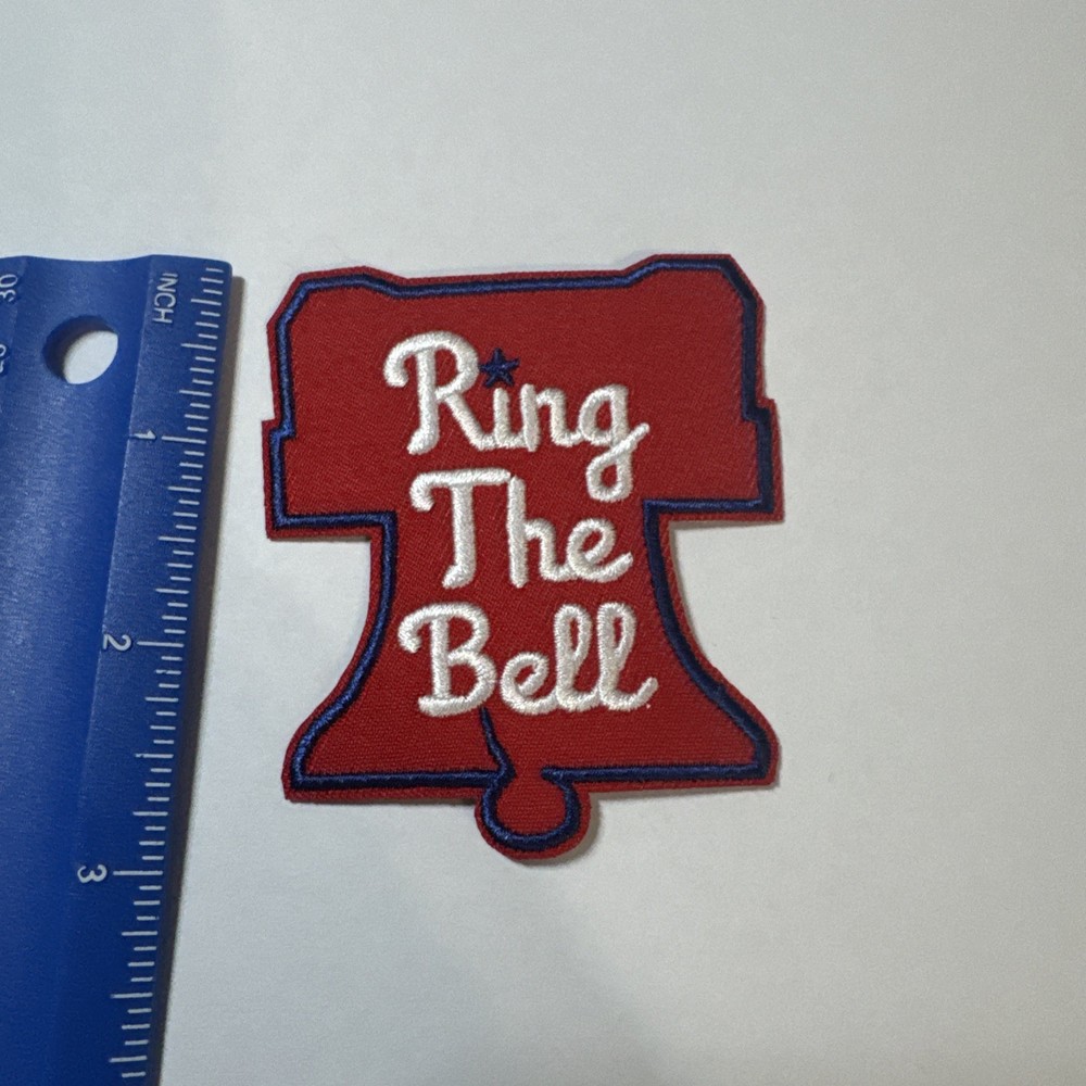 Ring The Bell Baseball Iron On Patch