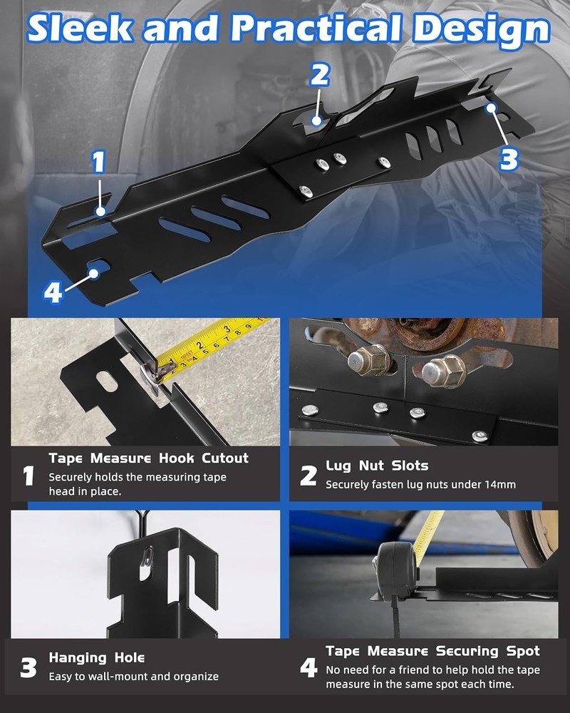 Heavy Duty Wheel Alignment Tool Kit, Toe Alignment Tool with Thickened Plates