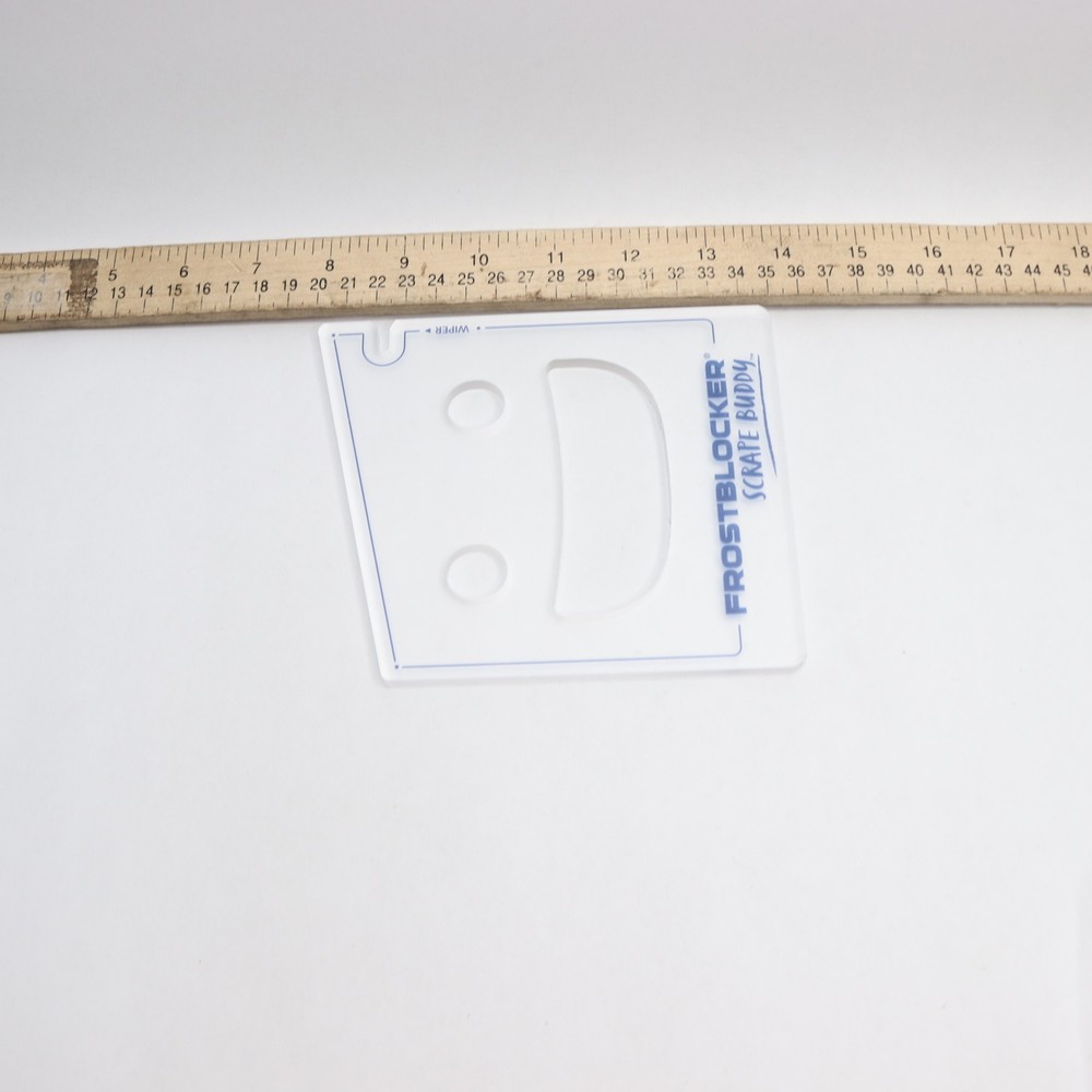 Car Ice Scraper With A Smile Acrylic Clear 6mm Thick