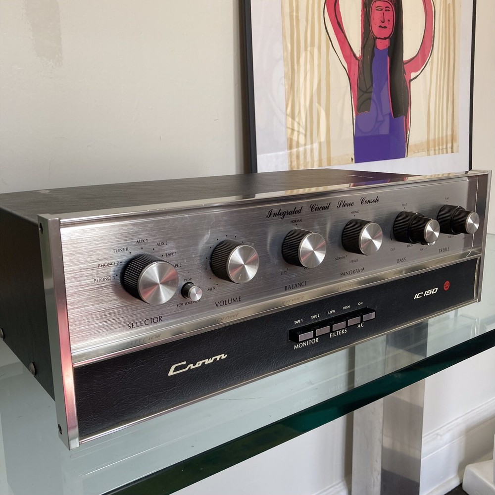 VTG Crown IC150 Solid State Integrated Circuit Stereo Console Preamplifier W/BOX