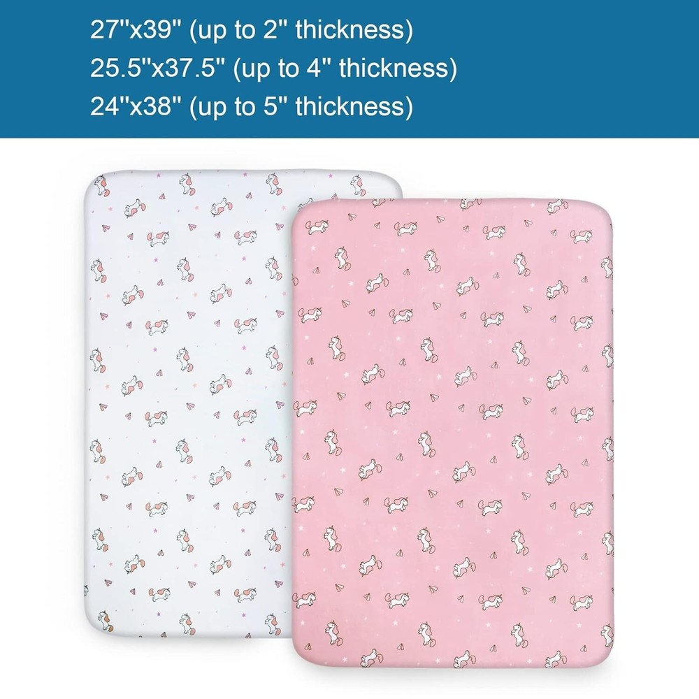 Soft Pack N Play Mattress Sheets Fits Graco Pack N Play Mini Crib Sheets 2 Pack