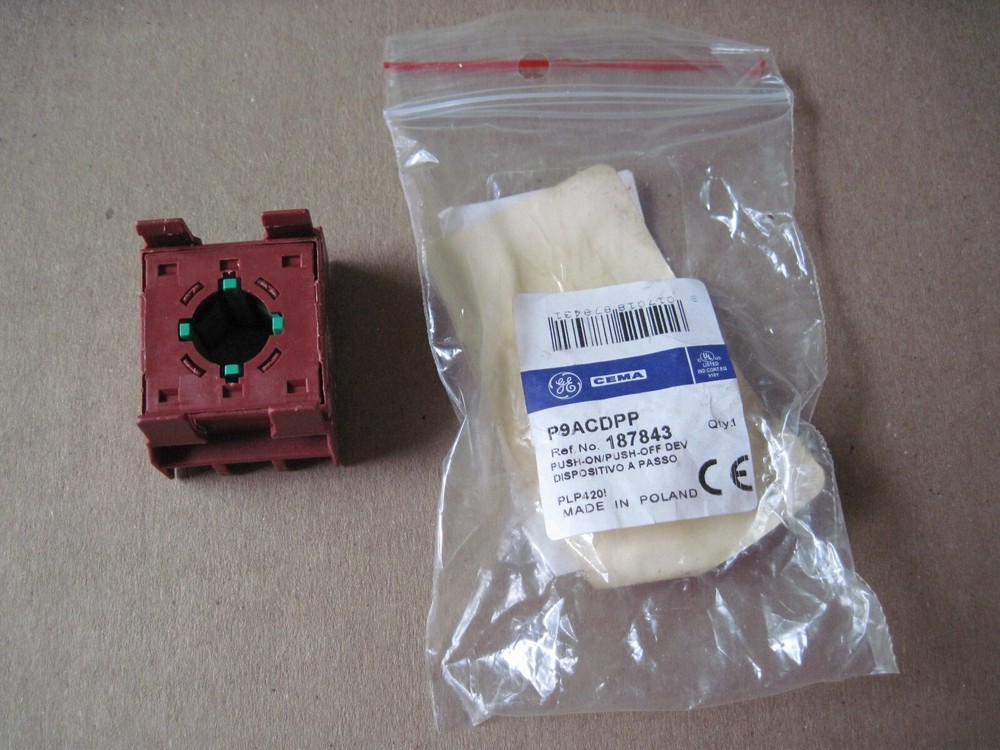 GE P9ACDPP Push-ON / Push-OFF Device 187843, For Pilot Devices