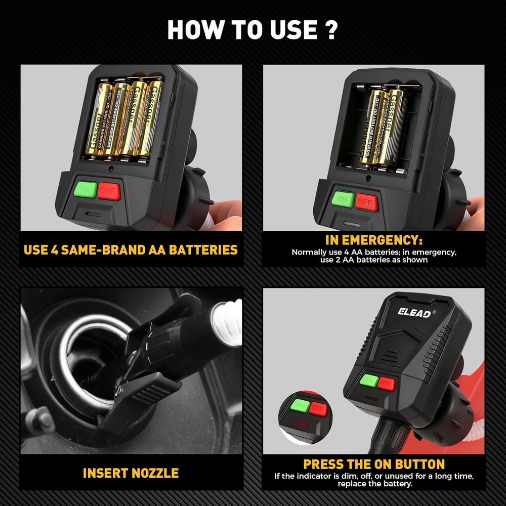 Automatic Fuel Transfer Pump with Auto-Stop Sensor(3.2 GPM), Battery Operated