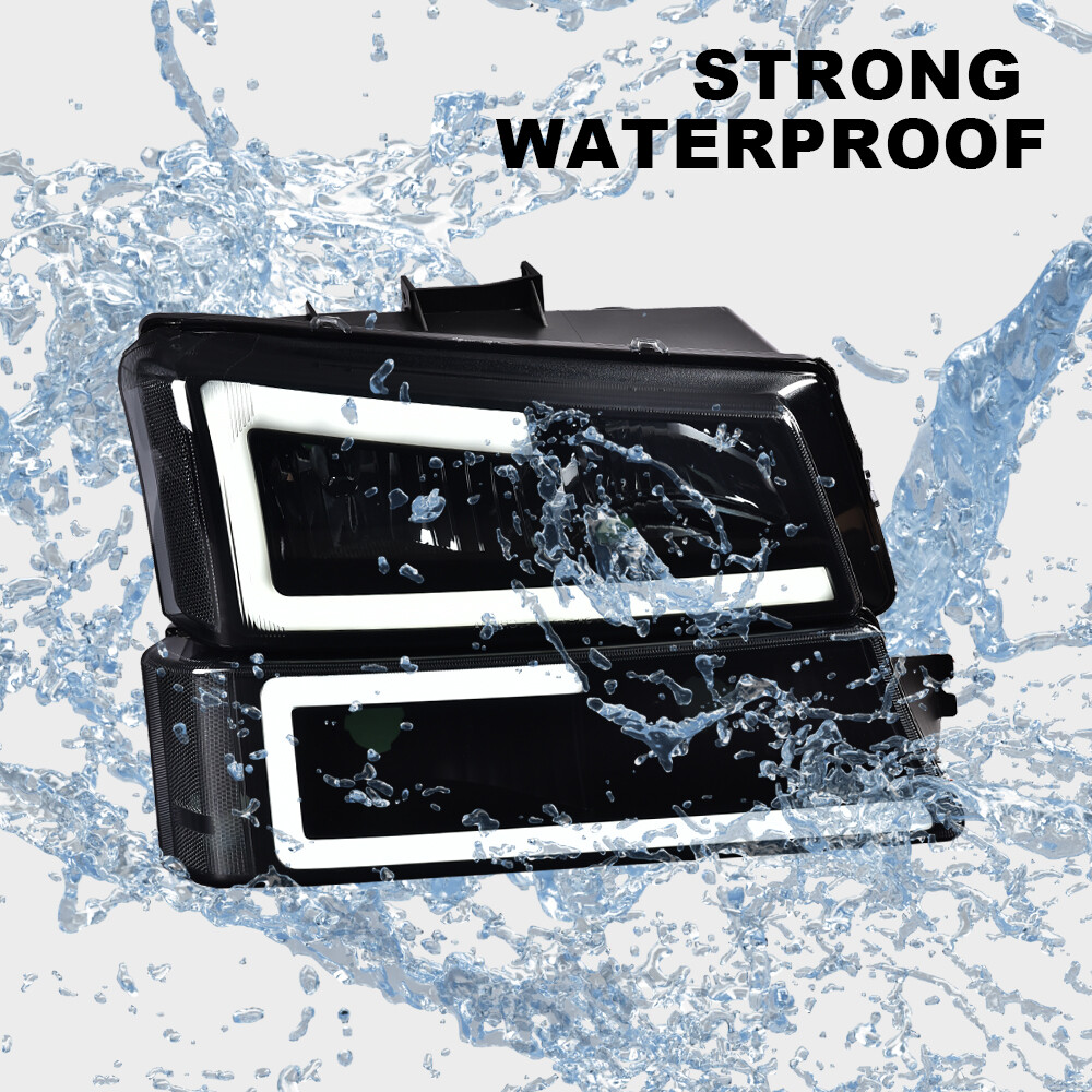 Fit For 03-07 Silverado New LED DRL Headlight Bumper Lamp & Tail Light