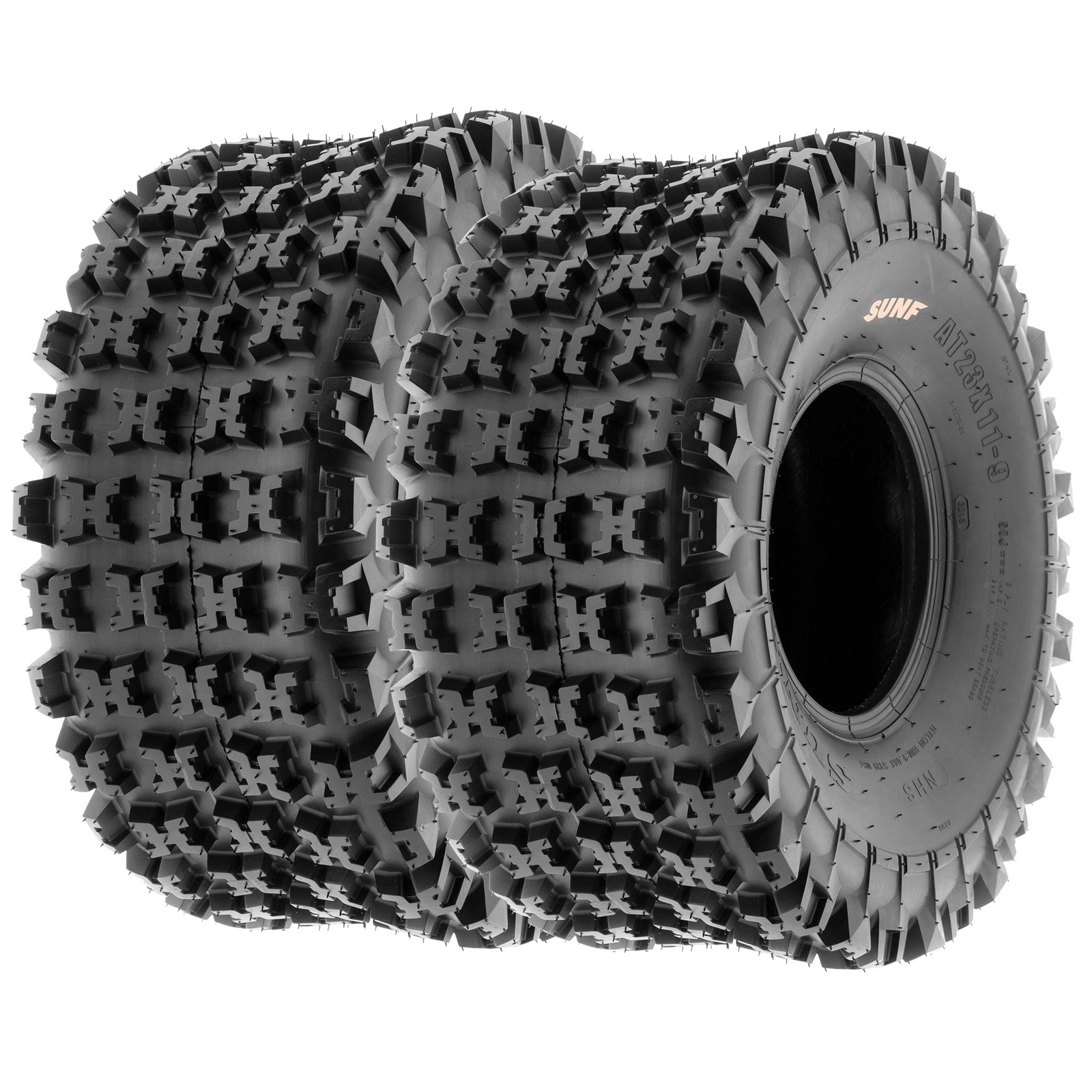 Set of 4, 21x7-10 & 20x10-9 Replacement ATV UTV Trail 6 Ply Tires A027 by SunF
