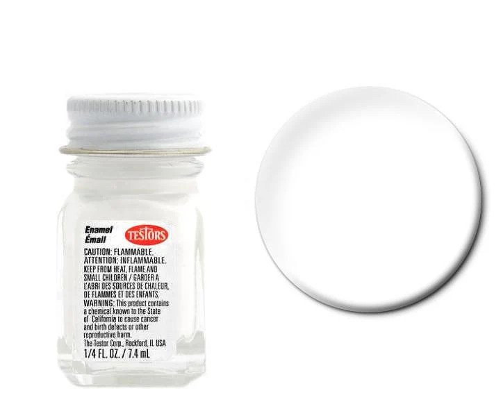 Testors 1168 Enamel Flat White 1/4 oz