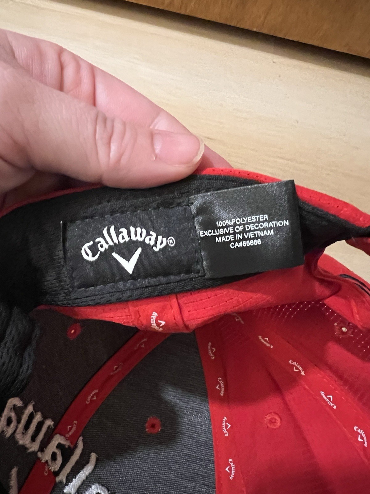 NWT Callaway Performance Pro Odyssey Red Adjustable Strapback Golf Hat Cap New