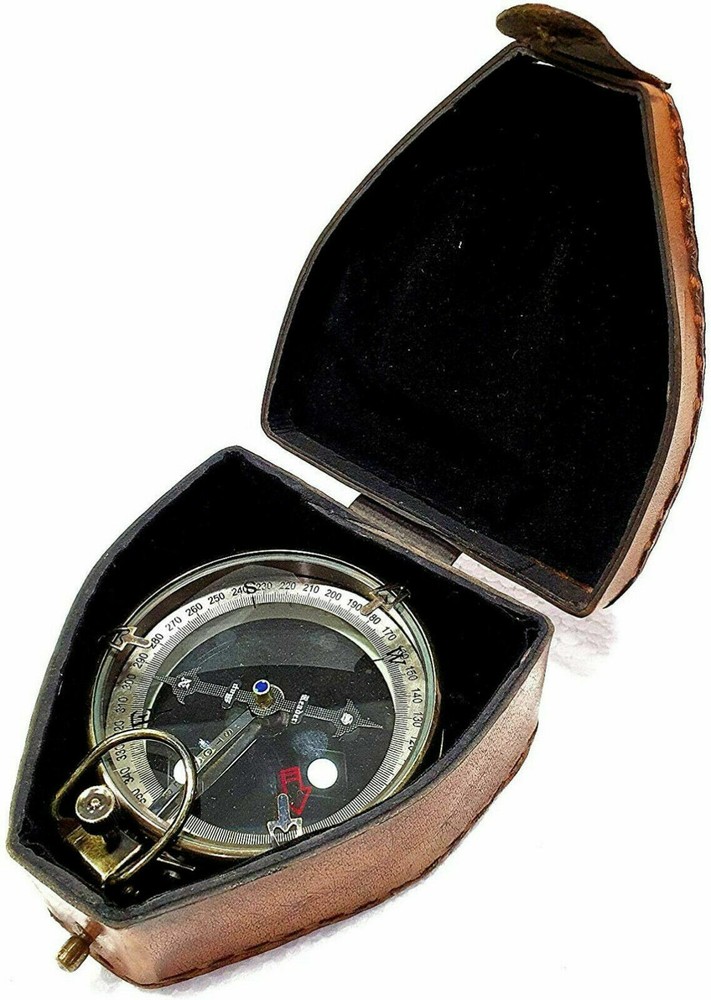 Antique Nautical Brass Map Reader Navigation Compass 3 Spencer Compass With Case