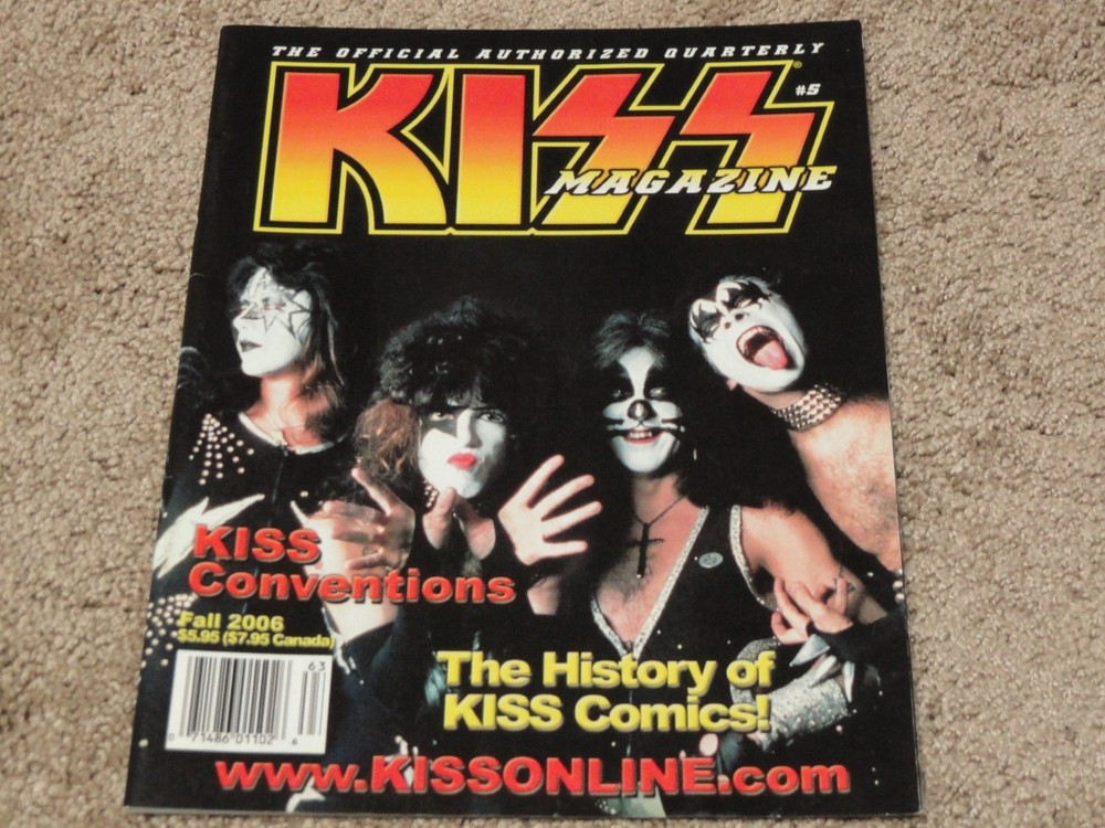 KISS Official Authorized Quarterly Magazine Issues 1 thru 5 with Posters HTF